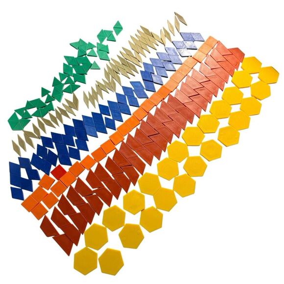 Learning Resources Pattern Blocks Tangram Shapes Teacher Tools 249 Plastic Piece - Picture 2 of 12